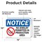 Signmission No Jewelry Permitted In Production Sign With Symbol, 14 in W x Rectangle, Vinyl Decal OS-2PACK-NS-D-1014-L-14670 - alternate 6